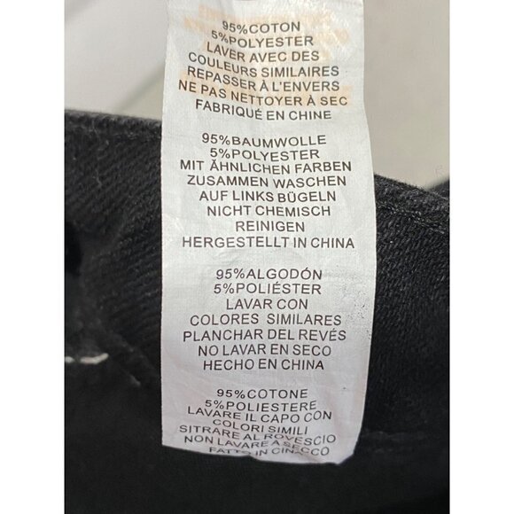 New Pretty Little Thing Women's Tall Black Asymmetric Waistband Jeans Size 10 - Picture 9 of 12